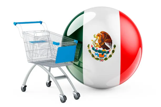 Bandera de M&eacute;xico en edificio oficial relacionada con procesos de Compras MX 