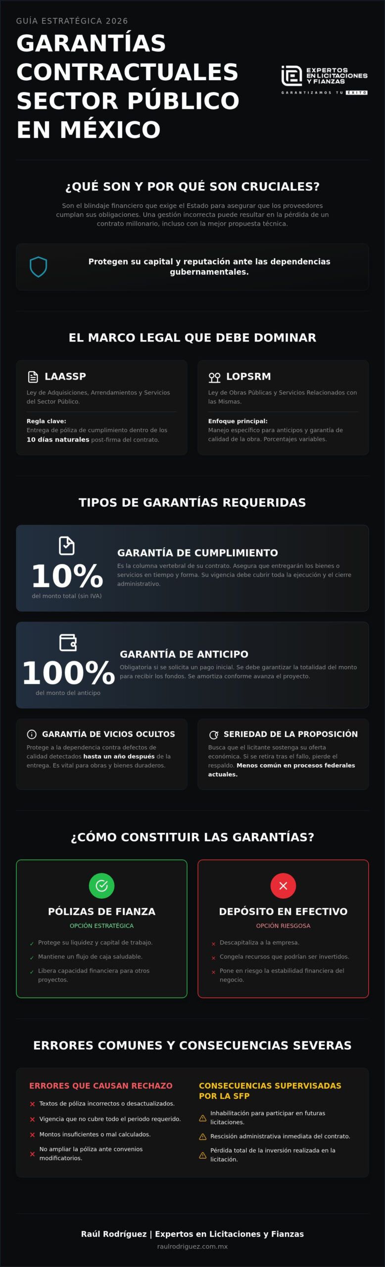 Garantías Contractuales en el Sector Público Mexicano: Guía Estratégica 2026