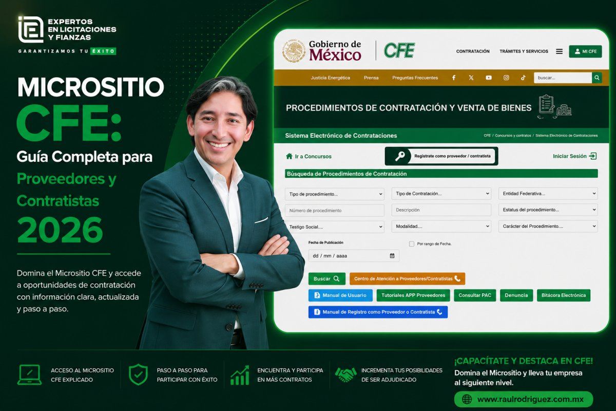 Micrositio CFE: Guía Completa para Proveedores y Contratistas 2026