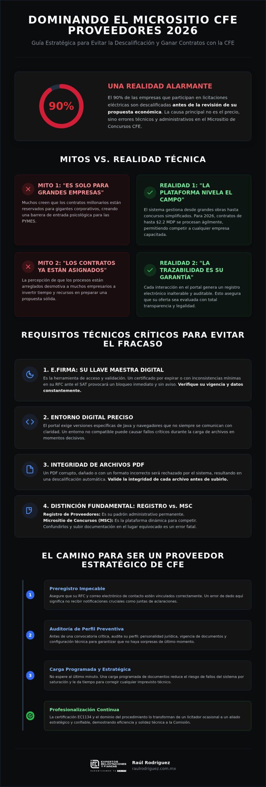 Micrositio CFE proveedores: Mitos y realidades para ganar concursos en 2026